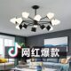 Nordic living room chandelier modern minimalist creative personality bedroom chandelier light luxury restaurant lamp internet celebrity household ice cube lamp