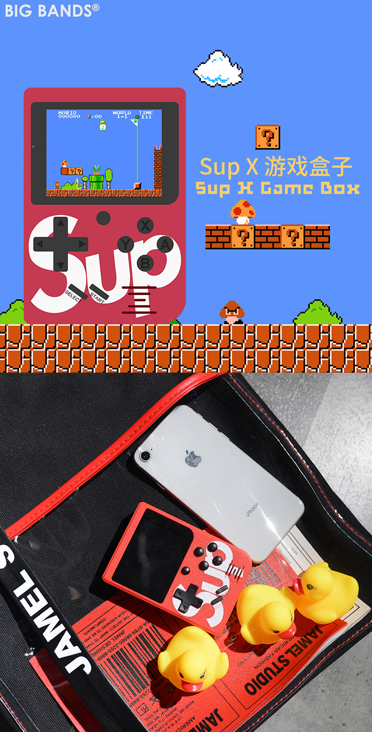 Máy chơi game retro cổ điển màu sắc hoài cổ màn hình nhỏ cầm tay đồ chơi arcade rung với cùng một đoạn quà đỏ - Kiểm soát trò chơi phụ kiện chơi pubg mobile