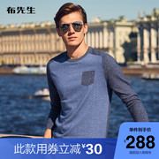 Ông vải knitsweater đàn ông mới của cổ tròn áo len dệt kim đơn giản bông hit đan áo len BT3736.