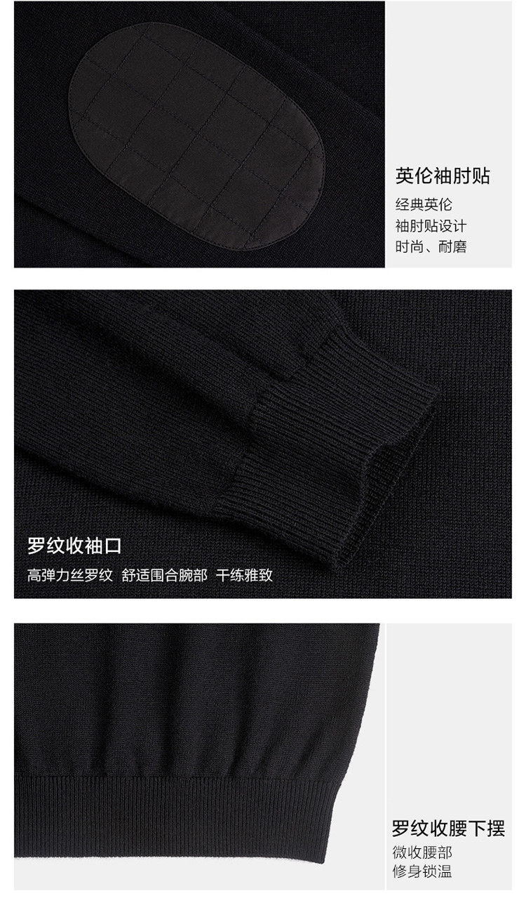 Áo sơ mi nam dài tay áo thun cardigan áo len nam có mũ Half Zip nam cardigan nam BT995 - Cặp đôi áo len áo len nam trung niên