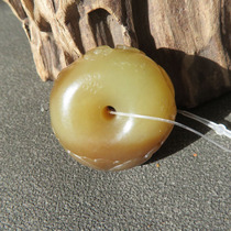 Stunning dialect quality Hetian jade wearable grade Xinjiang delicate and finished sugar white jade safety buckle pendant pendant w2