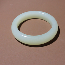 Hi Fantian Dialect Hetian Jade Xinjiang and the final material is oily green white jade inner diameter 59mm womens exquisite bracelet O8