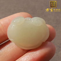 Dialect and Tian jade boutique high fat high glutinous Xinjiang and late stock Finely Carved and Ruyi Baby Lock Ping An Pendant Pendant O
