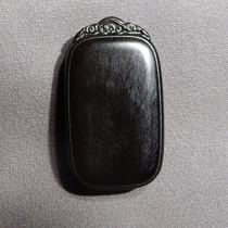 Pick up the leaky dialect Hetian jade boutique wear grade Xinjiang high oil poly ink jade seed material Wushi brand pendant pendant X3