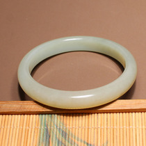 Shocked by the dialect and Hetian jade treasures special grade Xinjiang and final material blue and white jade inner diameter 62mm boutique bracelet N