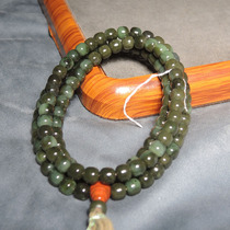 Dazzling dialect Hetian jade boutique wear delicate Xinjiang jasper seed material 7mm old bead bracelet handheld R1