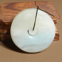 Heavyweight dialect Hetian jade boutique collection grade Qinghai old pit material two-color snowflake artistic conception Wushi brand pendant X6