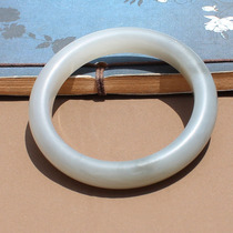 Big Action Dialect Brand Hetian Jade Boutique Grade Qinghai Material Smoky Blue Violet Inner Diameter 55mm Boutique Bracelet N