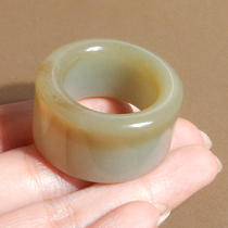 Great Clearance Dialect Hetian Jade Boutique Features Xinjiang Delicate Oily and Finished Blues with Sugar 22mm Ring Finger X5