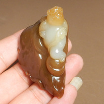 Dialect Hotan Jade Collection Grade Xinjiang High Oil Waxy and Finished Sugar White Jade Qiao Carved Living and Working Pendant X6