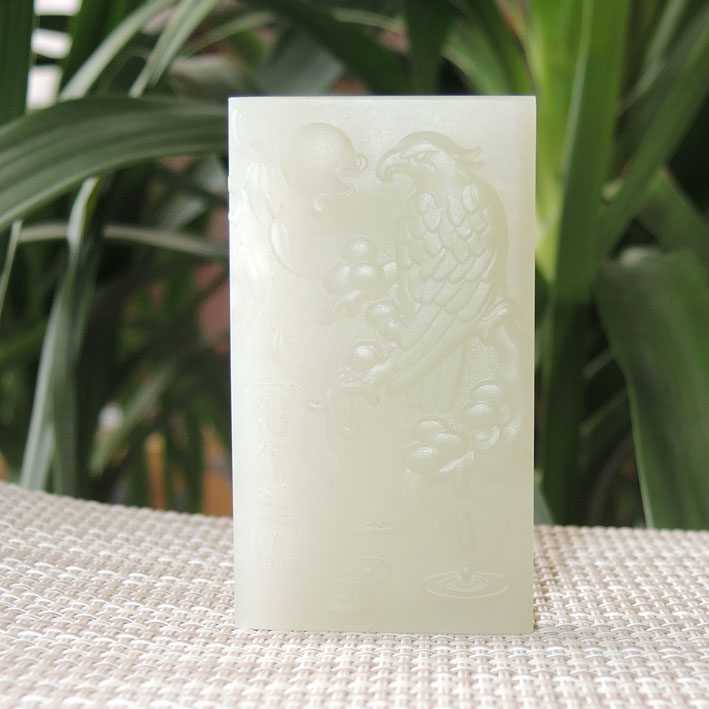 Dialect and Tian jade only sold for RMB360  wearing class Qinghai material Qingbaiyu bouquets visionary jade pendant pendant