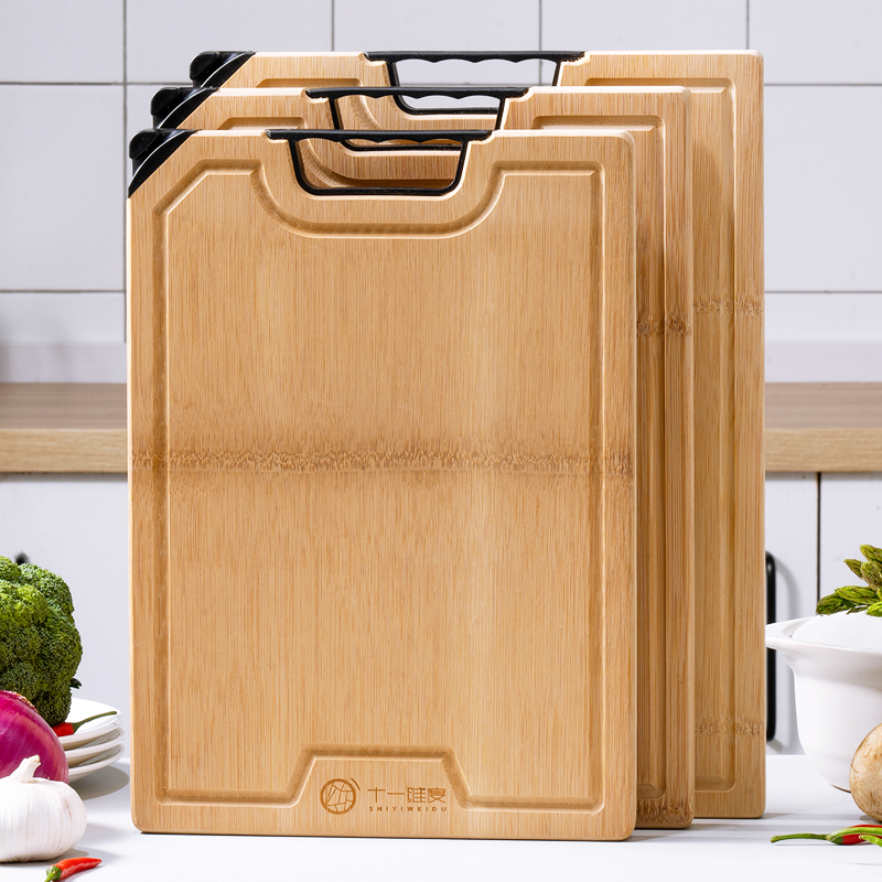 Eleven dimensions Solid wood cutting board Household cutting board Bamboo large chopping board Durable rolling plate Rectangular knife plate thickened