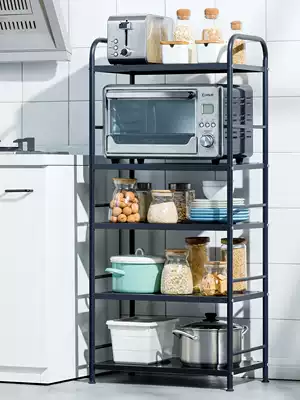 Eleven-dimensional kitchen shelf stainless steel balcony bedroom floor-to-floor multi-layer storage artifact microwave oven shelf
