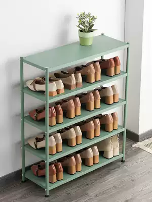 Shoe rack simple sub-door home home beautiful economical storage artifact shelf stainless steel small shoe cabinet