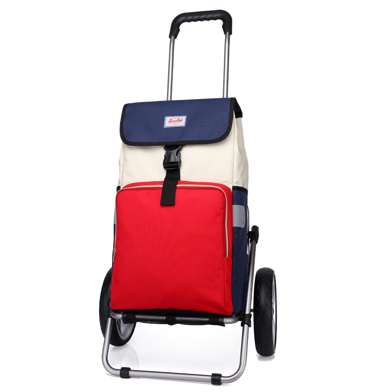 Large-capacity inflatable wheel camera cart shopping cart small pull cart trolley folding portable shopping cart home trailer