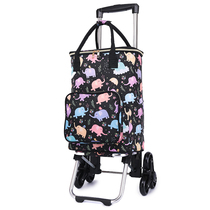 Light food cart small cart waterproof shopping bag hand cart climbing stairs flat ground old people shopping cart home