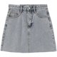 TOMATOSHOP Versatile Retro High Waist Denim Skirt 2023 Summer Washed Tear A-Line Skirt