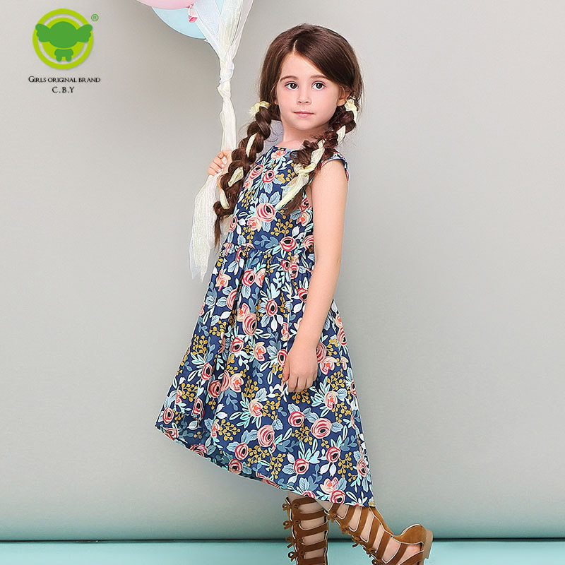 Girls dress summer children's clothing 2021 new children's girls sundress summer in the big child princess skirt tide