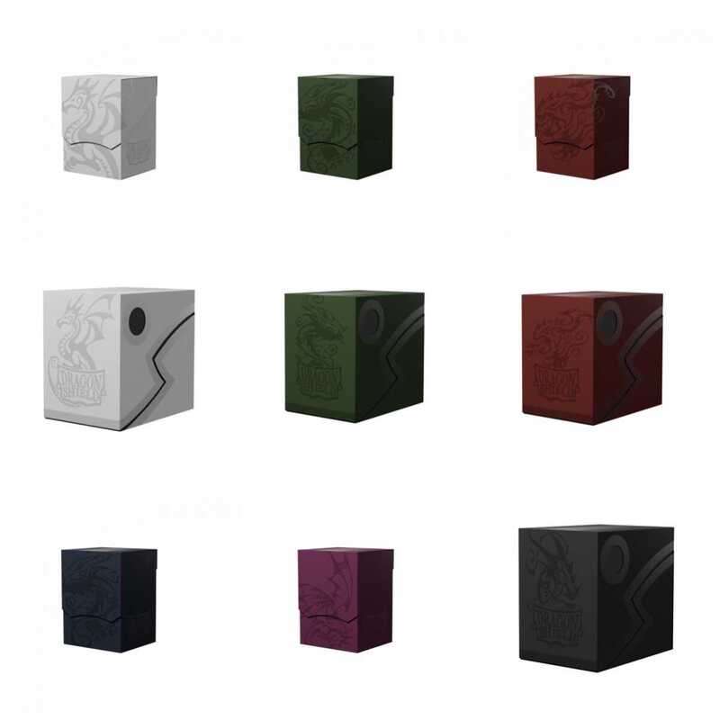 Dragon Shield Card Box, Double-Layered Two-Color Card Box, Leather Card Box Storage, for Magic: the Gathering, Pokémon, Yu-Gi-Oh! and Other Tcg Cards
