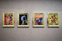 Federal walking frame badge famous painting series