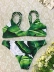 Châu Âu và Hoa Kỳ mới in hình tam giác áo tắm chia tay áo tắm nữ cảm giác ngực nhỏ bikini bikini mùa xuân nóng bỏng - Bikinis