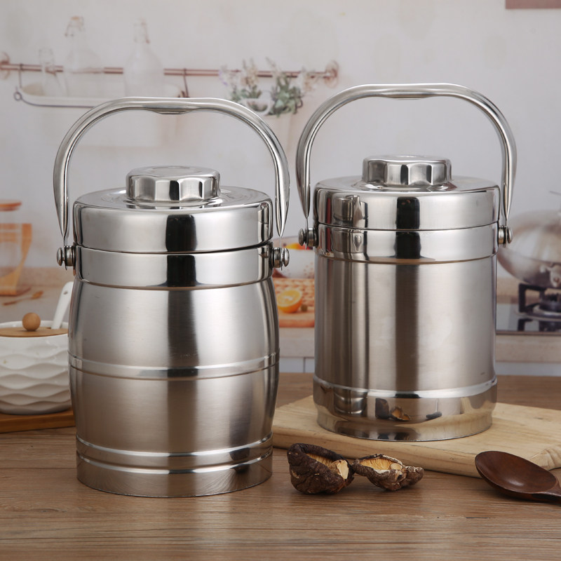 304 stainless steel puff basket holding bucket students deliver meal multi - layer handbag box for large - capacity commercial use