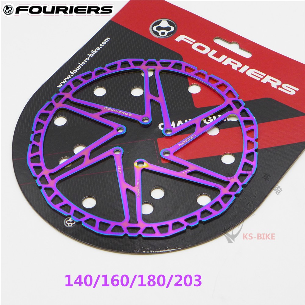 FOURIER disc brake disc Stainless steel surface titanium plated 140 160 180 203
