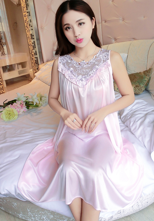 Siêu lớn kích thước nightdress nữ mùa hè 300 pound phụ nữ mang thai cộng với phân bón để tăng 230 lỏng kích thước lớn mang thai băng lụa dài đồ ngủ