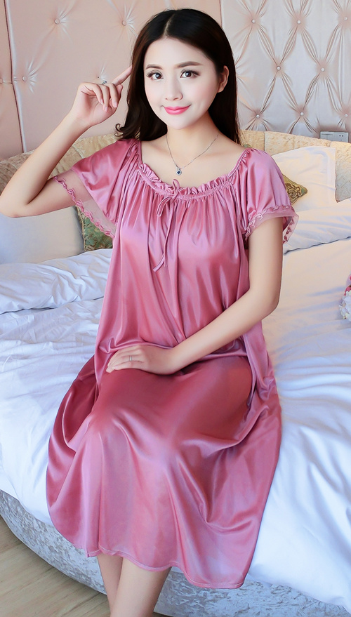 Nightdress nữ mùa hè băng lụa sling sexy kích thước lớn chất béo mm dài chiffon lỏng 200 £ dễ thương mùa hè đồ ngủ