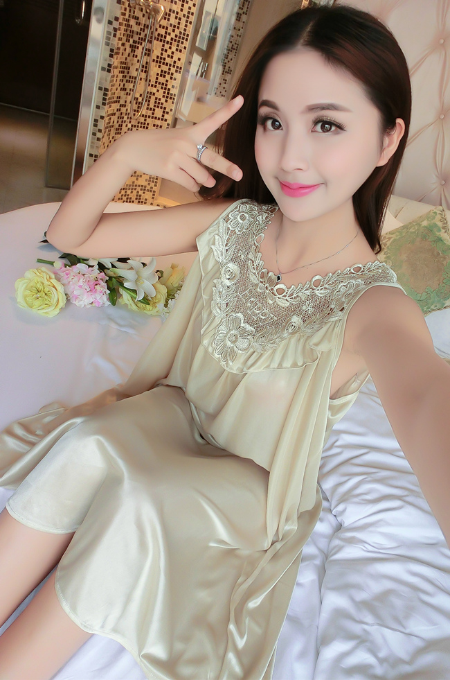 Siêu lớn kích thước nightdress nữ mùa hè 300 pound phụ nữ mang thai cộng với phân bón để tăng 230 lỏng kích thước lớn mang thai băng lụa dài đồ ngủ