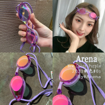 Japan purchased arena Arina 4 times anti-fog HD electroplating professional goggles waterproof swimming glasses racing men and women