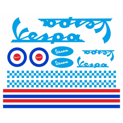 Подходит для наклейки на шлем Vespa GTS300 Sprint 150 Водонепроницаемая отражающая личность декоративная наклейка для тела