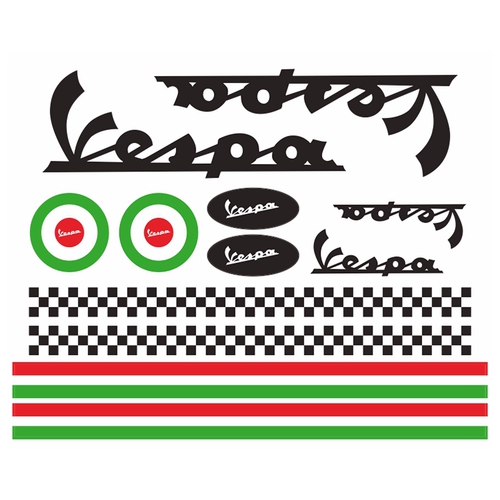 Подходит для наклейки на шлем Vespa GTS300 Sprint 150 Водонепроницаемая отражающая личность декоративная наклейка для тела