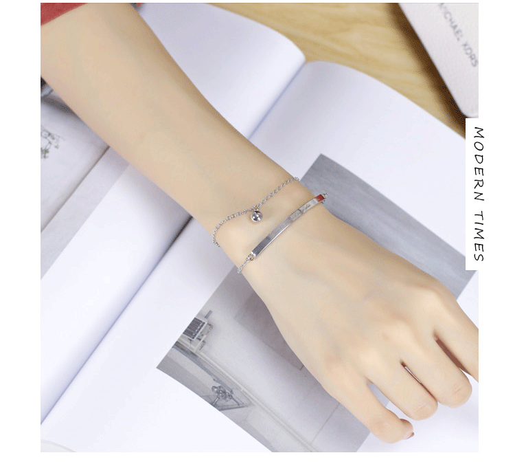 Vòng tay chữ cái Nữ Hàn Quốc Tính cách đơn giản Sinh viên Tươi Sen Bạn gái Chuỗi Chuỗi Tên tùy chỉnh Quà tặng Vòng tay đá moonstone