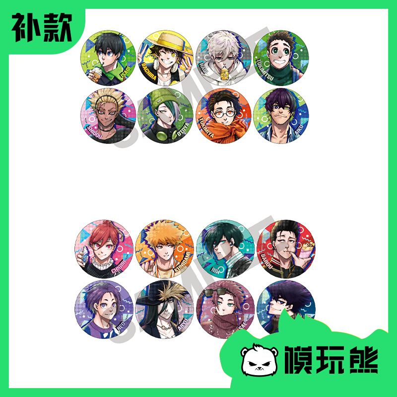 (Mold Play Bear) blue prison blue lock CRUX original painting private dress round bar Badge Perimeter Tonic-Taobao