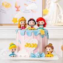 Teenage Girl Hearts Children Birthday Cake Decoration Cute Cartoon Princess Swing Piece Q Version Meat Meat Little Princess Girl Toy