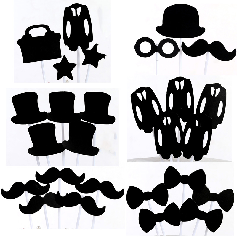 Birthday Cake Decoration Pendulum plug-in Beard collar tie tie hat Men's card Father's Day cake inserts-Taobao