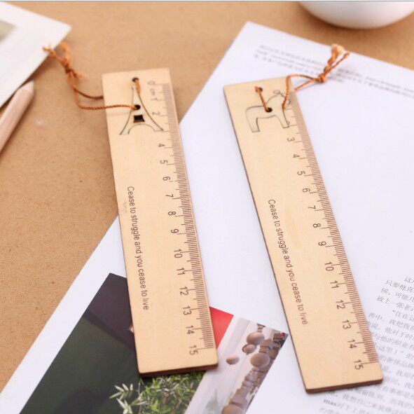 Korea cute cartoon wooden belt pendant ruler ruler primary school student prize gift gift stationery
