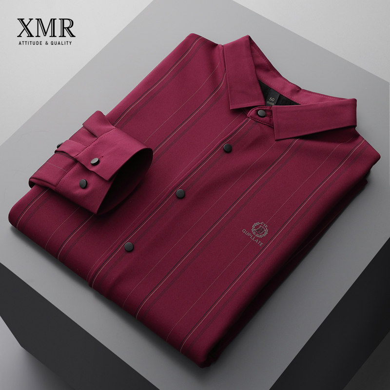 Men's gush shirt thickened heating coat red Ben-life warm clothes for winter season with blouse professional inch-shirt