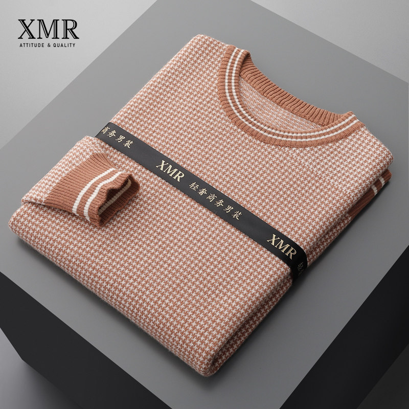 New Thousand Birds sweater Men's autumn Winter Warm Hills Cashmere Sweatshirt Fashion trendsetters Goat Hair Sweatshirt Men Cashmere Sweatshirt