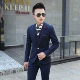 Phiên bản Hàn Quốc của bộ đồ nhỏ tự trồng bộ ba mảnh hộp đêm nam kiểu tóc phù hợp với phù hợp với phù rể mới váy cưới