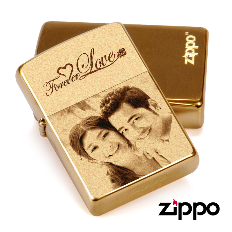 Custom zippo lighter local tyrants gold lettering photos Zibao personality birthday gift Tanabata Valentine's Day