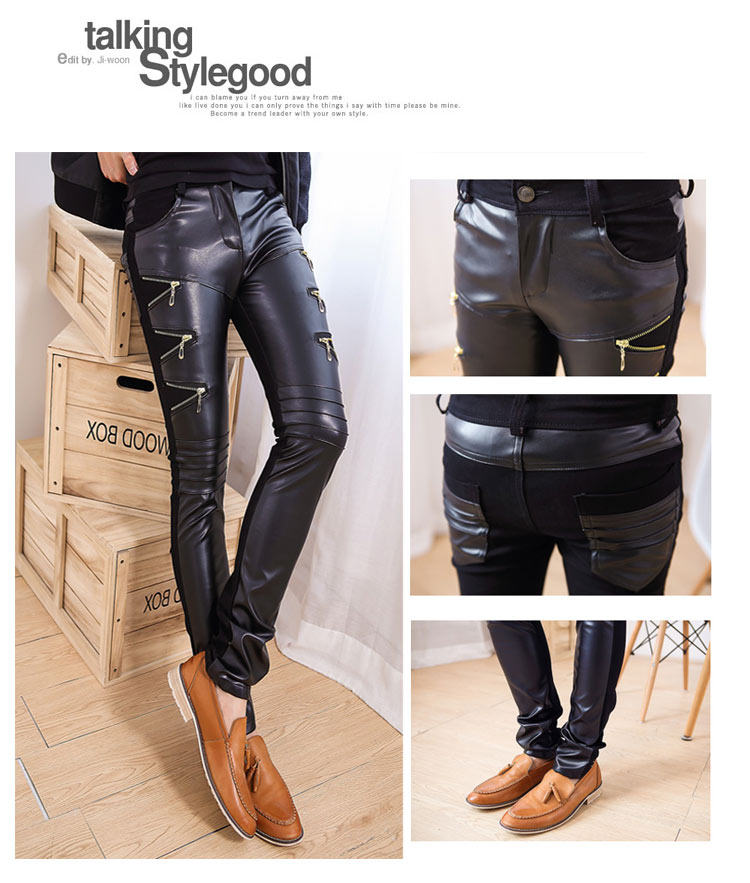 Pantalon cuir homme serré pour adolescent - Ref 1488962 Image 19