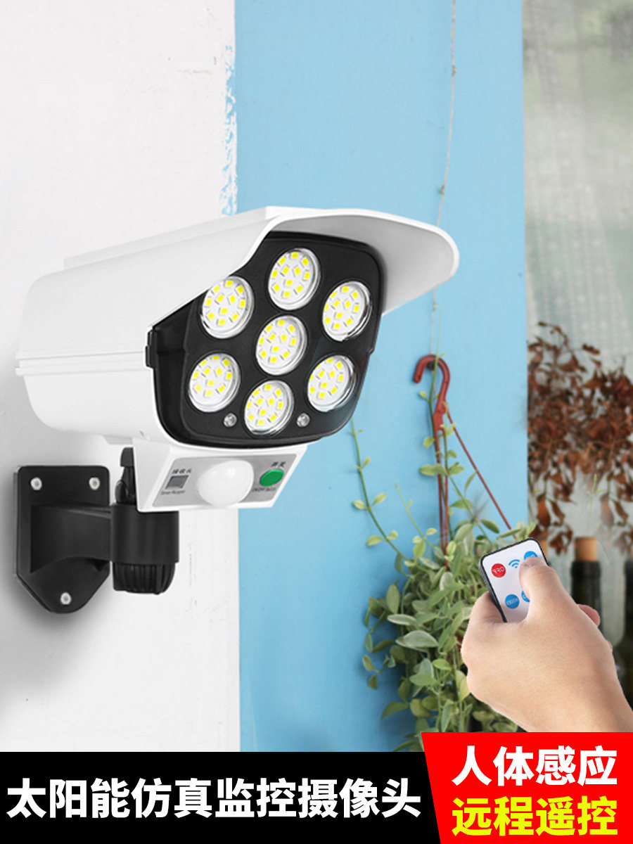 Dingshilong solar monitoring wireless simulation camera Outdoor human body induction Garden light lighting anti-theft device