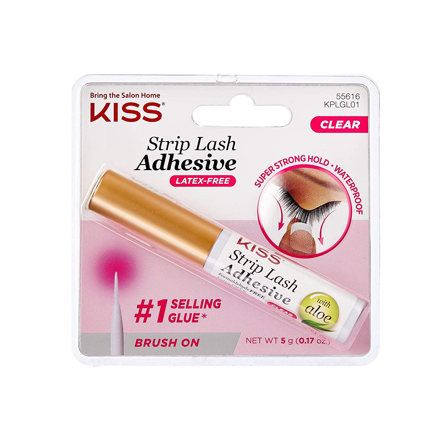 American KISS Strip Eyelash Adhesive, Clear 0.176 Oz KPLGL01