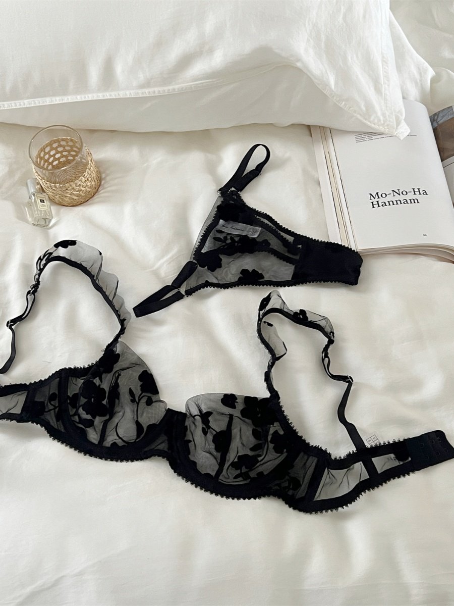 Temperament thin of large breast underwear sexy lace adjustment lingerie  gathered hollow steel ring women underwear