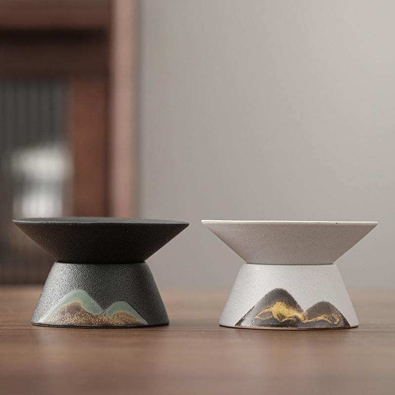 Picturesque ) retro hand-painted tea leak filter ceramic tea filter gauze tea net tea room tea ceremony accessories