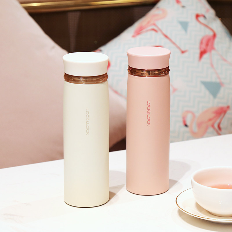 Lock & Lock Insulation Cup 304 Stainless Steel Vacuum Water Cup Large Capacity With Filter Sealed Leak-proof Cup