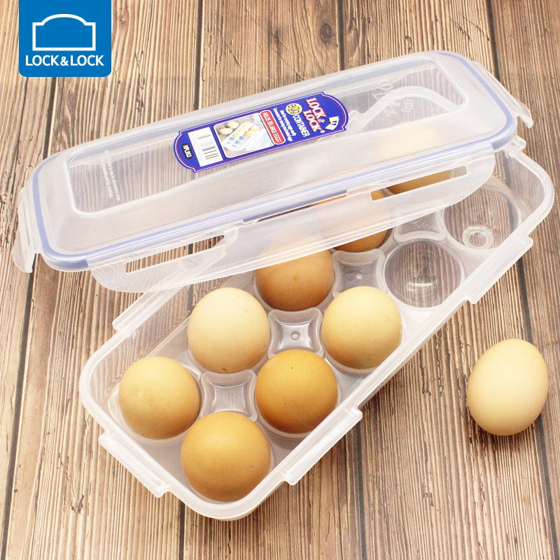 Music Buckle Lotte Button Egg Box Plastic Preservation Box Fridge Containing Storage Box Seal Portable Egg Rack debater egg