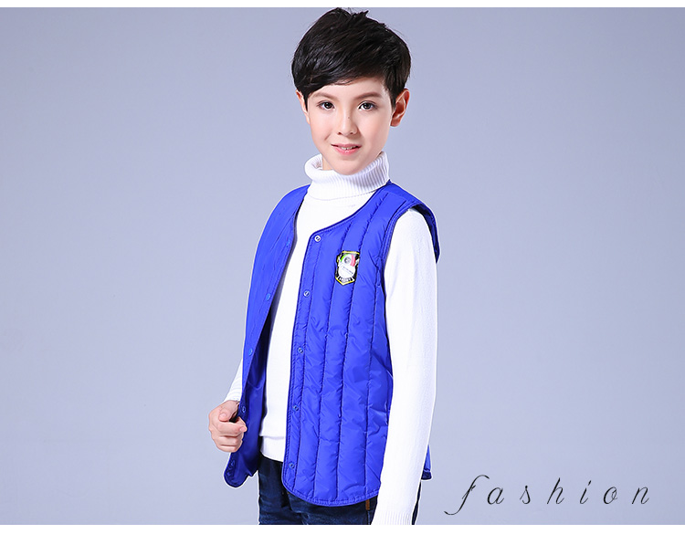 Áo mới cho trẻ em xuống áo cotton trong mùa đông và mùa đông áo vest mỏng bé trai và bé gái dày bên trong và bên ngoài mặc áo lót lót áo gile cho bé giá tốt